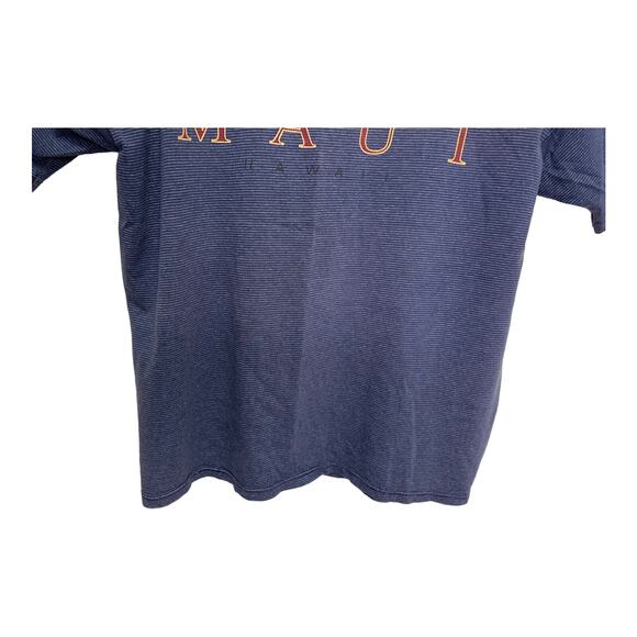 Vintage 90s Single Stitch Maui Hawaii T Shirt Large Miller Made in USA - Picture 3 of 11